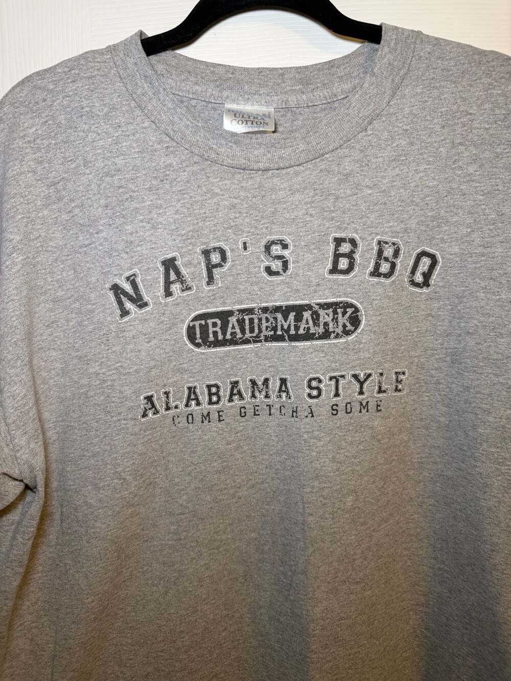Gildan Nap's BBQ Alabama Style T-Shirt Size XL Gray Cotton